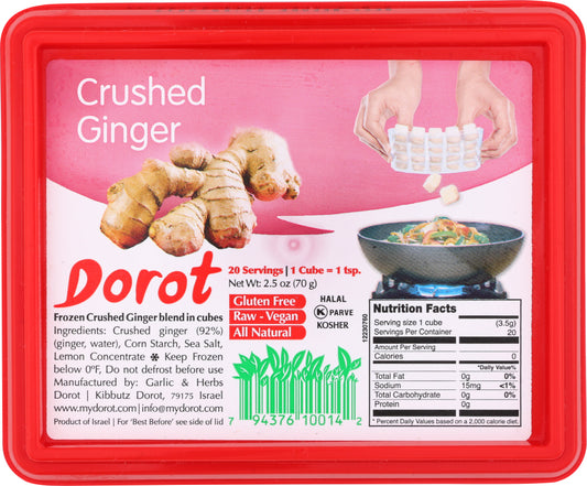 DOROT: Frozen Crushed Ginger Cubes, 2.5 oz - Vending Business Solutions
