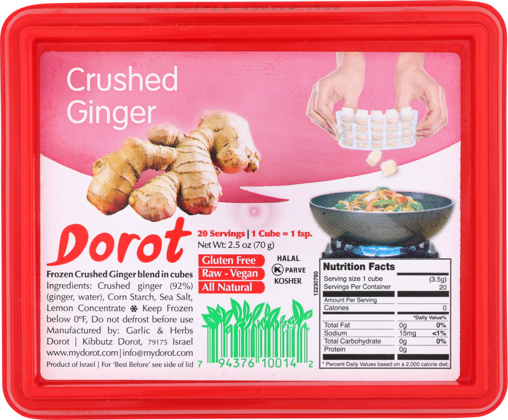 DOROT: Cube Frozen Crushed Ginger, 2.50 oz - Vending Business Solutions