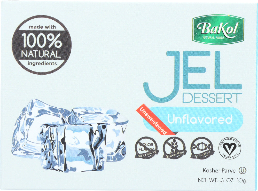 BAKOL: 100% Natural Jel Dessert Unflavored Sugar Free, 0.3 oz - Vending Business Solutions