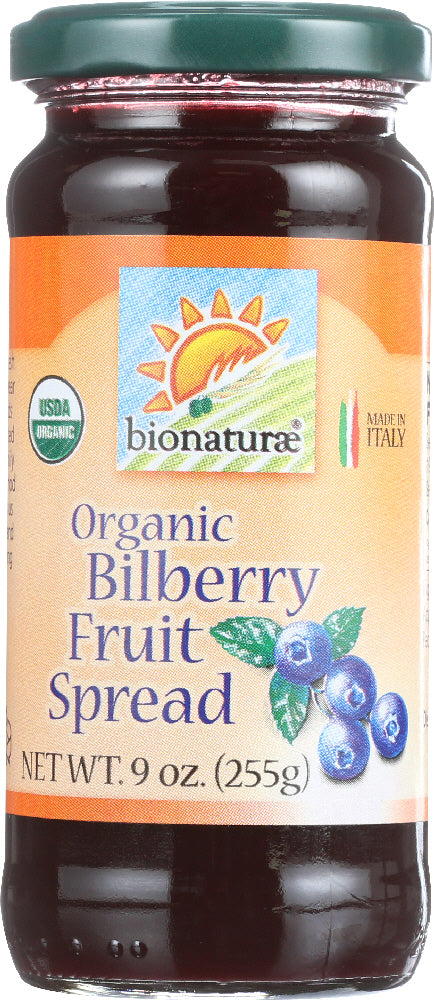 BIONATURAE: Organic Bilberry Fruit Spread, 9 oz - Vending Business Solutions