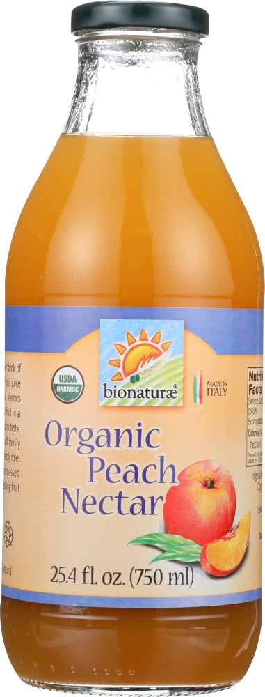 BIONATURAE: Organic Peach Fruit Nectar, 25.4 oz - Vending Business Solutions