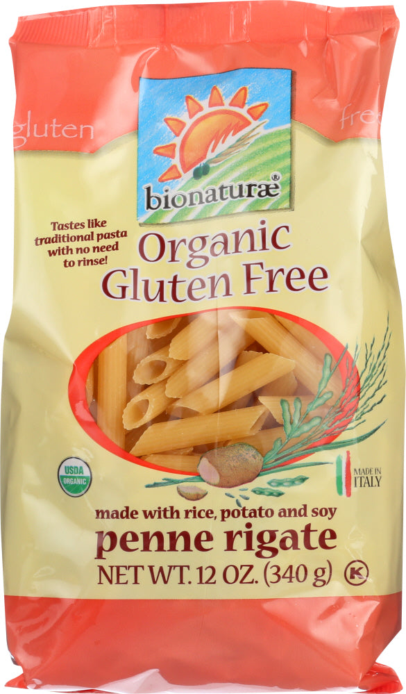BIONATURAE: Organic Gluten Free Penne Rigate Pasta, 12 oz - Vending Business Solutions