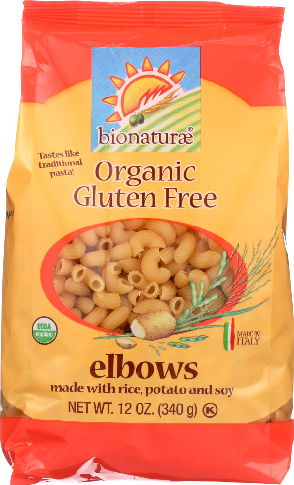 BIONATURAE: Organic Pasta Elbows Gluten Free, 12 oz - Vending Business Solutions