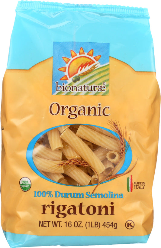 BIONATURAE: Organic Rigatoni Pasta, 16 oz - Vending Business Solutions