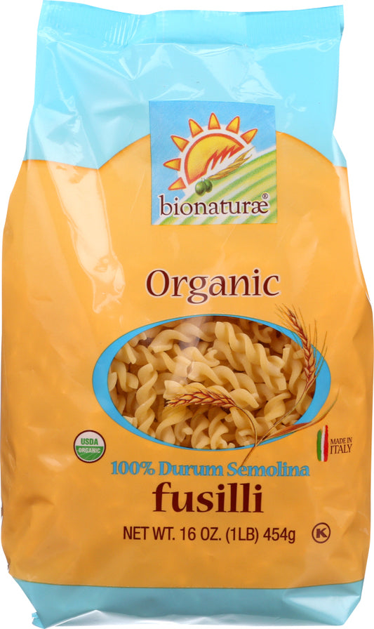 BIONATURAE: Organic Fusilli Pasta, 16 oz - Vending Business Solutions