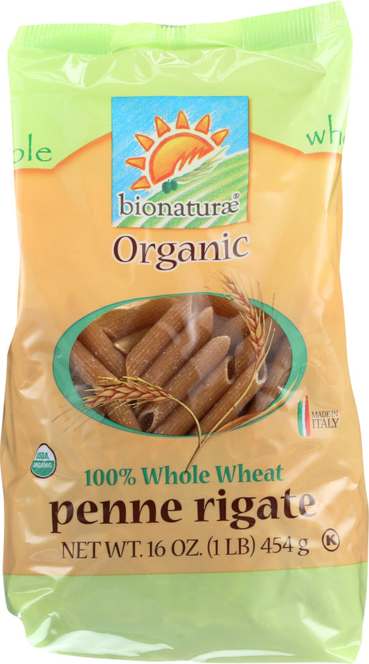 BIONATURAE: Organic Whole Wheat Penne Rigate Pasta, 16 oz - Vending Business Solutions