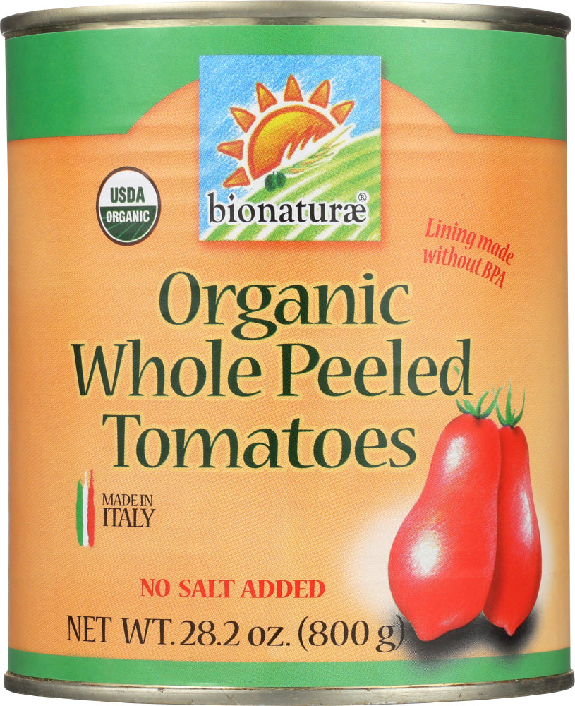 BIONATURAE: Organic Whole Peeled Tomatoes, 28.2 oz - Vending Business Solutions