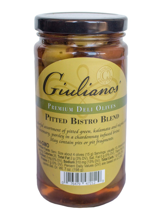 GIULIANO: Deli Olives Pitted Bistro Blend, 7 oz - Vending Business Solutions
