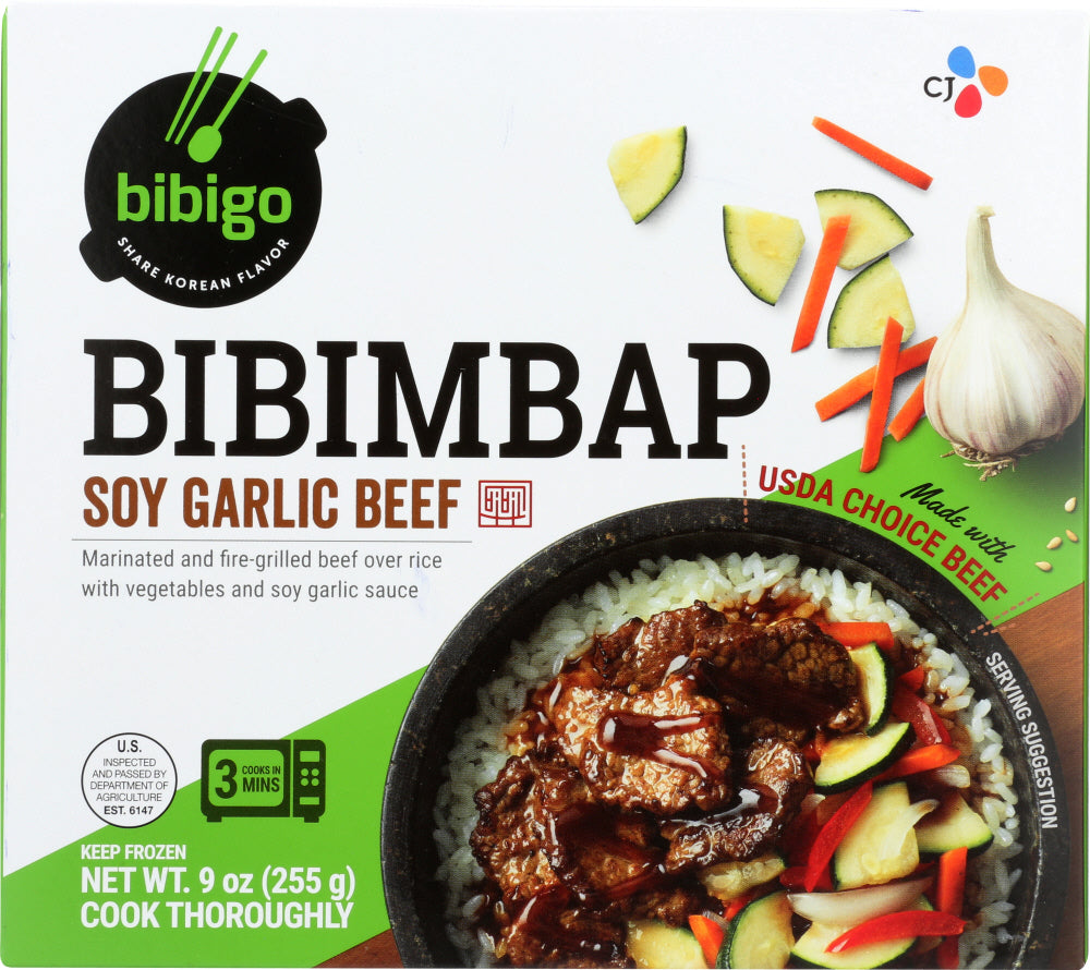 BIBIGO: Soy Garlic Beef Bibimbap, 9 oz - Vending Business Solutions