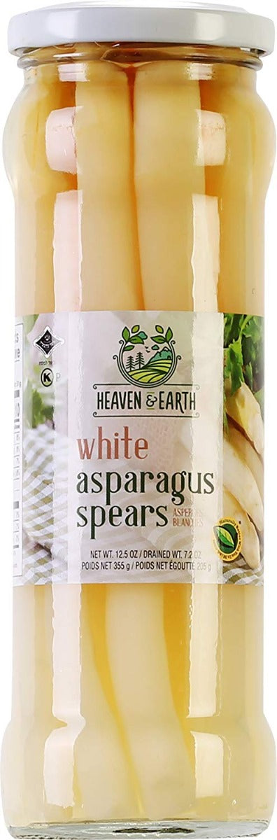HEAVEN AND EARTH: White Asparagus Spears, 12.5 oz - Vending Business Solutions
