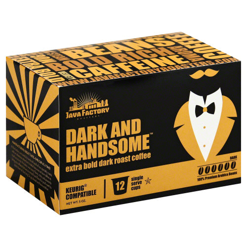 JAVA FACTORY: Coffee Dark Roast Dark and Handsome, 12 pc - Vending Business Solutions