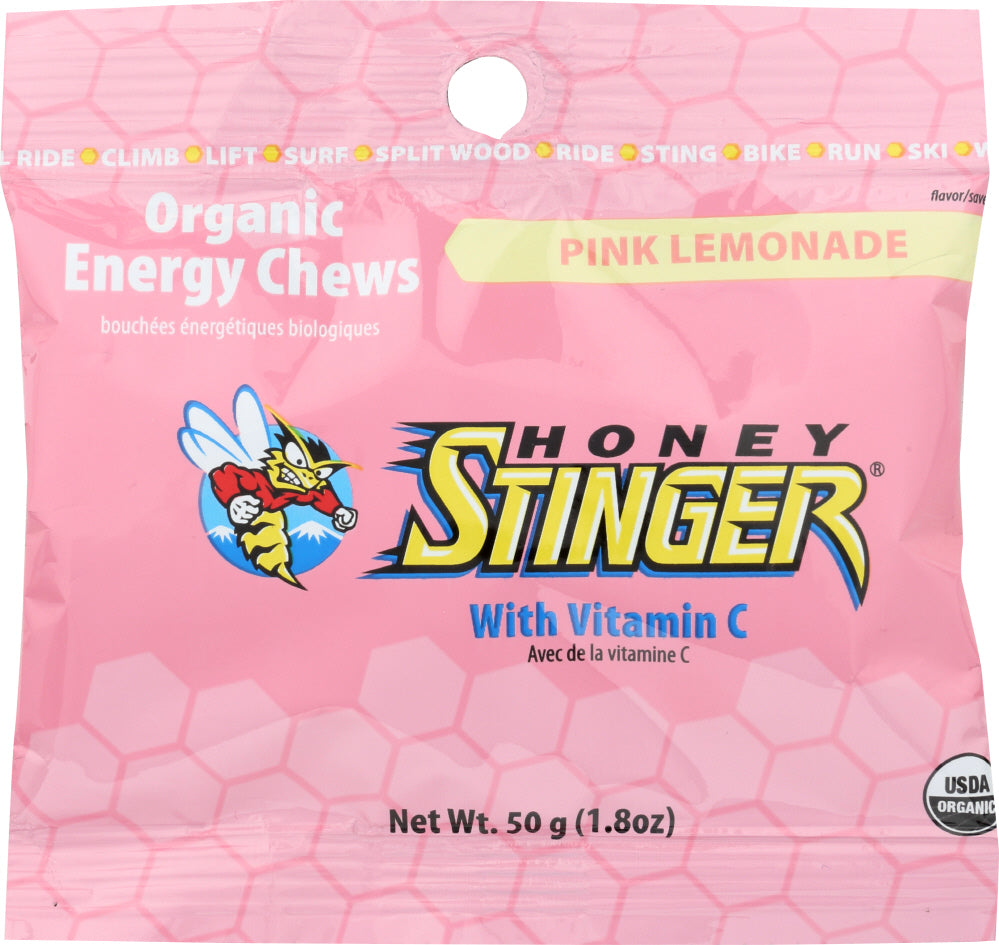 HONEY STINGER: Organic Energy Chews Pink Lemonade, 1.8 oz - Vending Business Solutions