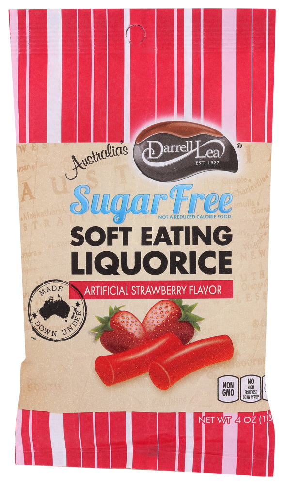 DARRELL LEA: Licorice Strawberry Sugar Free, 4 oz - Vending Business Solutions