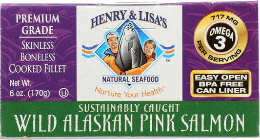 HENRY & LISA'S: Wild Alaskan Pink Salmon, 6 oz - Vending Business Solutions