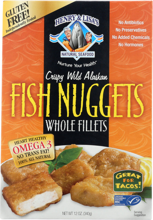 HENRY & LISAS: Crispy Wild Alaskan Fish Nuggets Whole FIllets, 12 oz - Vending Business Solutions