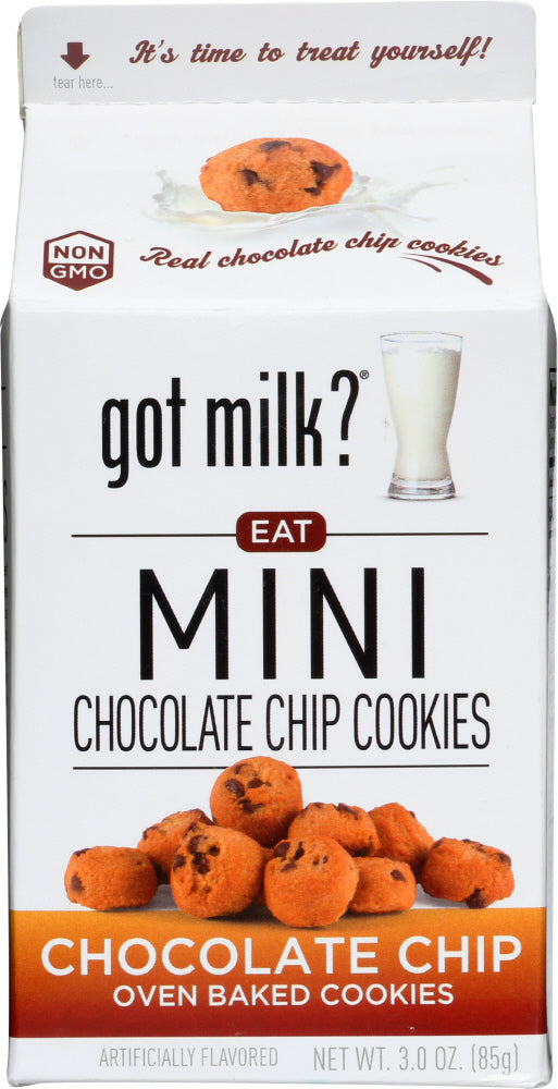 GOT MILK: Cookies Mini Chocolate Chip, 3 oz - Vending Business Solutions