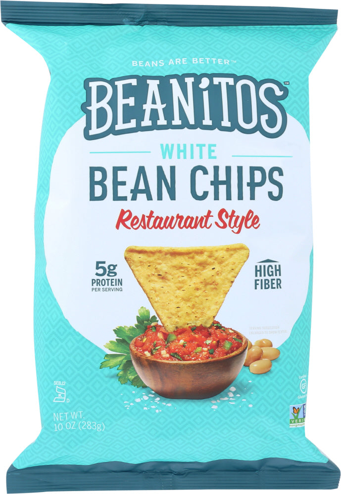 BEANITOS: Restaurant Style White Bean Chips with Sea Salt, 10 oz - Vending Business Solutions