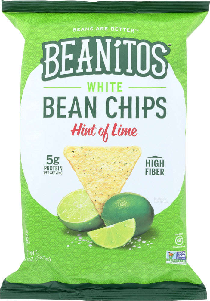BEANITOS: Hint of Lime with Sea Salt White Bean Chips, 10 oz - Vending Business Solutions