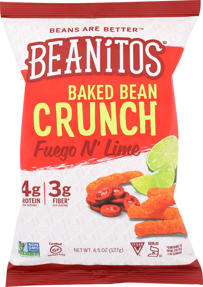 BEANITOS: Snack Fuego Lime Bean Crunch, 4.5 oz - Vending Business Solutions