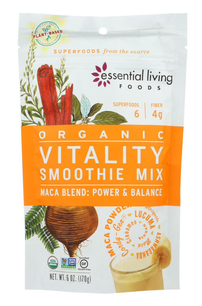 ESSENTIAL LIVING FOODS: Smoothie Mix Maca Blend Organic, 6 oz - Vending Business Solutions