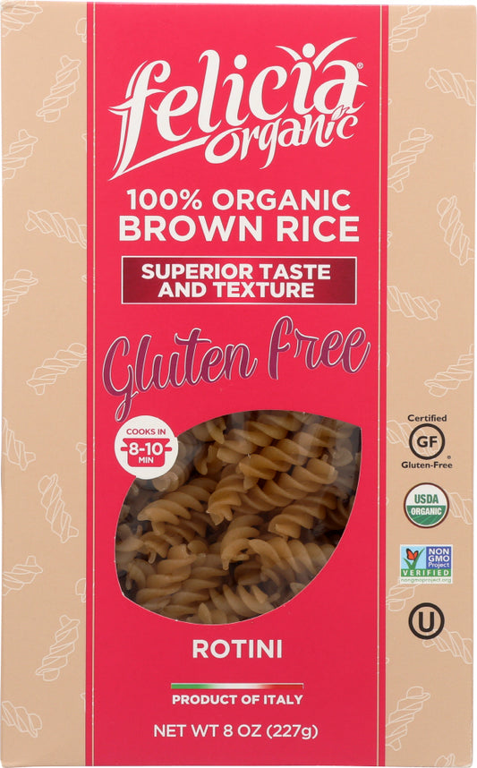 FELICIA ORGANIC: Rotini Brown Rice, 8 oz - Vending Business Solutions