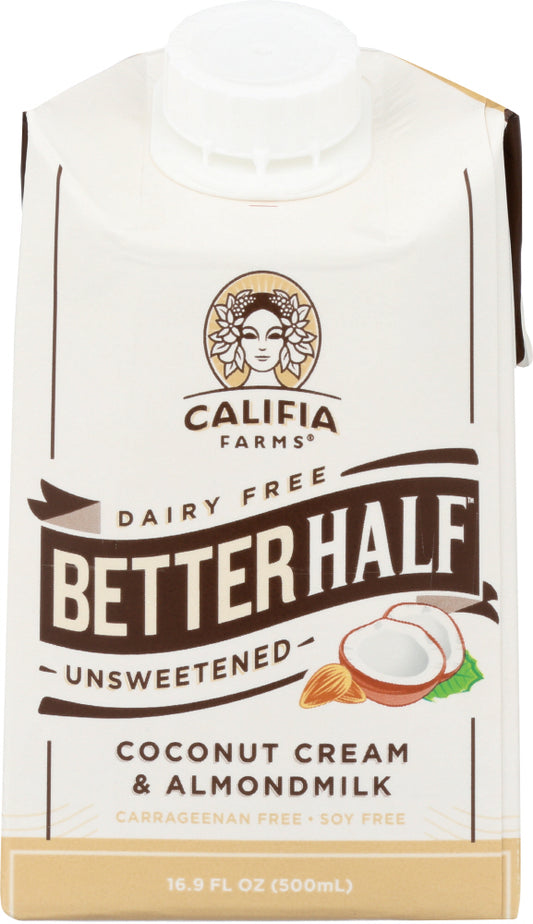 CALIFIA: Better Half Unsweetened Coconut Cream & Almond Milk, 16.9 oz - Vending Business Solutions