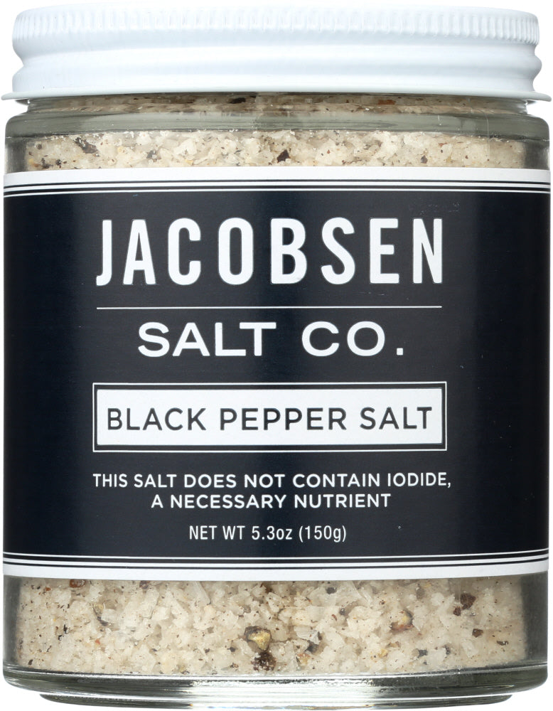 JACOBSEN SALT CO: Black Pepper Salt, 5.3 oz - Vending Business Solutions