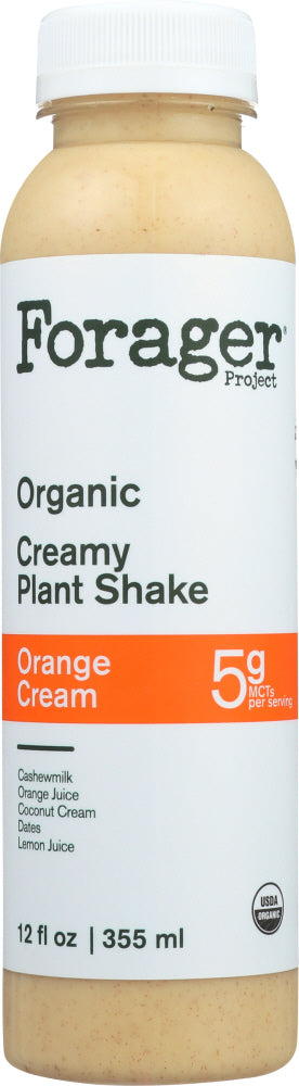 FORAGER: Organic Creamy Plant Shake Orange Cream, 12 oz - Vending Business Solutions