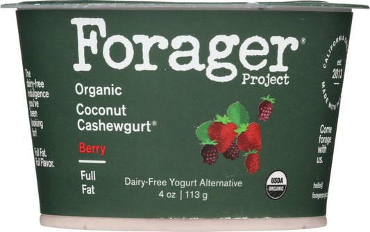 FORAGER: Organic Coconut Cashewgurt Berry, 4 oz - Vending Business Solutions