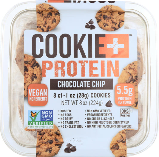 COOKIE PLUS PROTEIN: Chocolate Chip Protein Cookie 8 Count, 8 oz - Vending Business Solutions