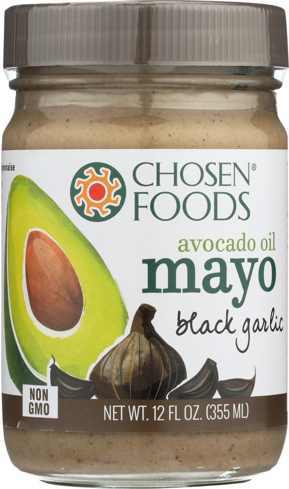 CHOSEN FOODS: Mayo Avocado Oil Black Garlic, 12 oz - Vending Business Solutions