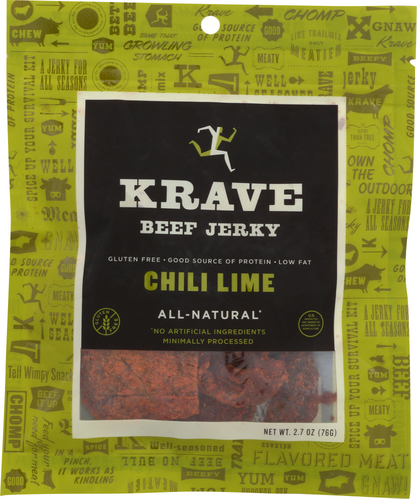 KRAVE: Beef Jerky Chili Lime 2.7 Oz - Vending Business Solutions