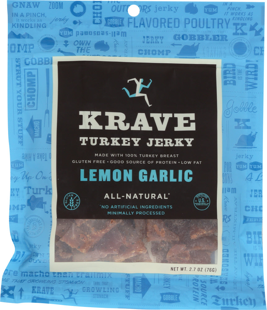 KRAVE: Turkey Jerky Lemon Garlic 2.7 Oz - Vending Business Solutions