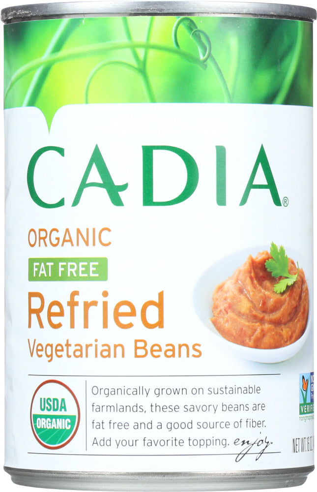 CADIA: Organic Fat Free Refried Vegetarian Beans, 16 oz - Vending Business Solutions