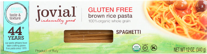 JOVIAL: Organic Brown Rice Pasta Spaghetti Gluten Free, 12 oz - Vending Business Solutions