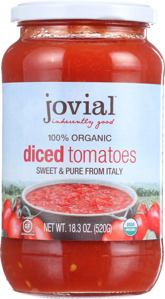 JOVIAL: Organic Diced Tomatoes, 18.3 oz - Vending Business Solutions
