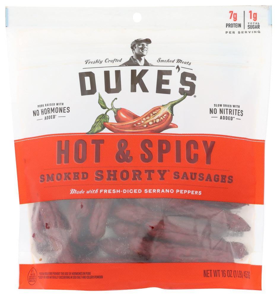 DUKES: Sausage Smoked Hot & Spicy, 16 oz - Vending Business Solutions