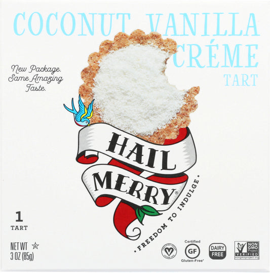 HAIL MERRY: Coconut Vanilla Cream Miracle Tart, 3 oz - Vending Business Solutions
