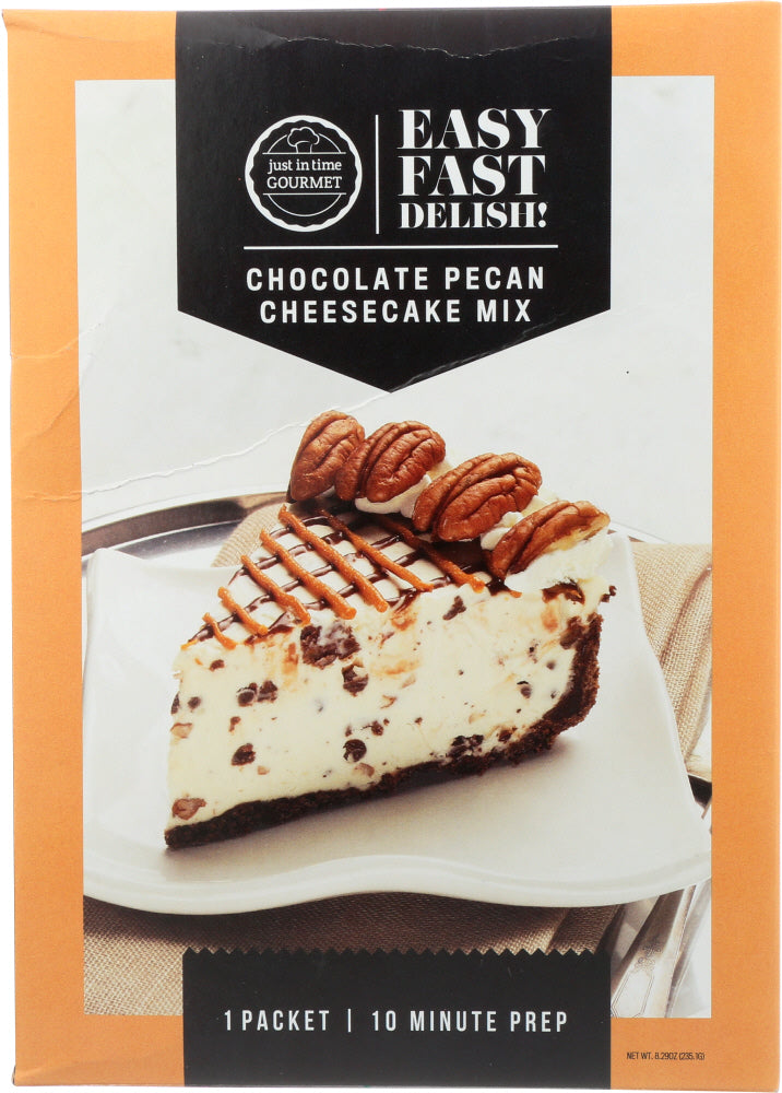 JUST IN TIME GOURMET: Cheesecake Chocolate Pecan Mix, 8.29 oz - Vending Business Solutions