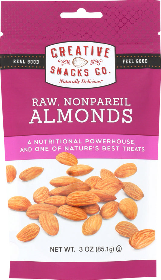 CREATIVE SNACK: Raw Nonpareil Almonds Nuts, 3 oz - Vending Business Solutions
