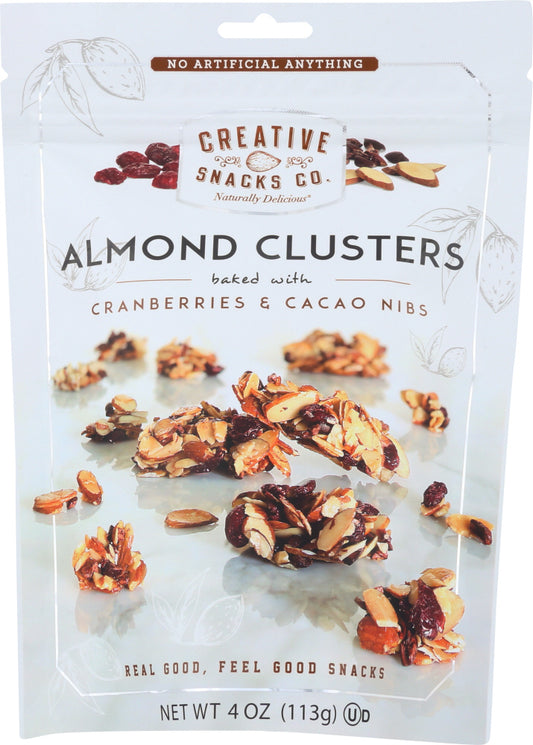 CREATIVE SNACKS: Almond Cluster Nuts Cranberry And Cacao, 4 oz - Vending Business Solutions