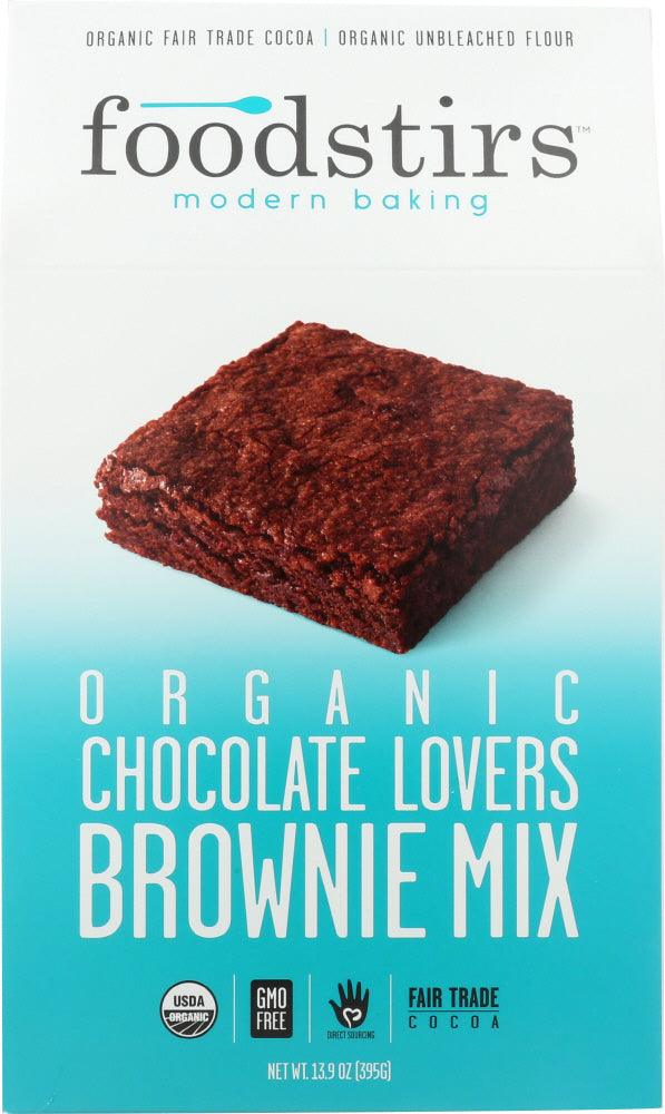 FOODSTIRS: Organic Chocolate Lovers Brownie Mix, 13.9 oz - Vending Business Solutions