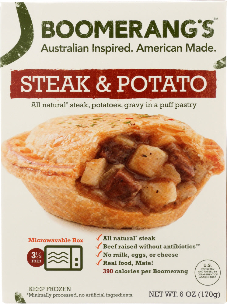 BOOMERANGS: Steak and Potato Pie, 6 oz - Vending Business Solutions