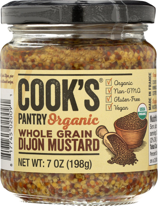 COOKS PANTRY: Organic Whole Grain Dijon Mustard, 7 oz - Vending Business Solutions