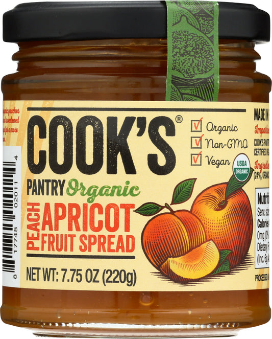 COOKS PANTRY: Organic Peach Apricot Fruit Spread, 7.75 oz - Vending Business Solutions