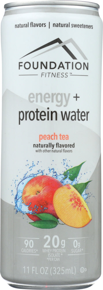 FOUNDATION FITNESS: Energy & Protein Water Peach Tea, 11 oz - Vending Business Solutions