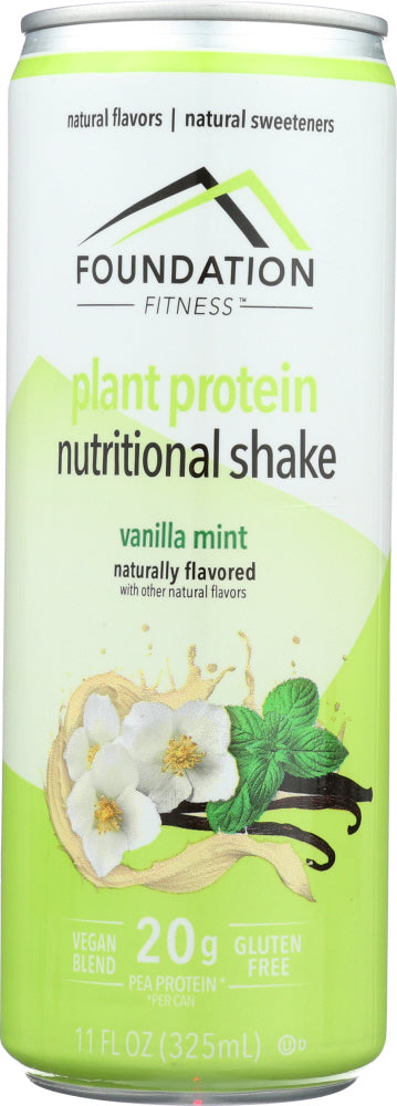 FOUNDATION FITNESS: Vanilla Mint Plant Protein Shake 20g, 11 fl oz - Vending Business Solutions