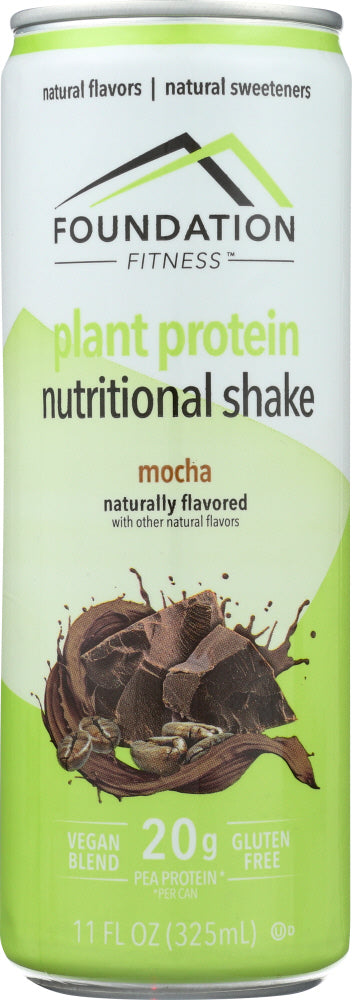 FOUNDATION FITNESS: Mocha Plant Protein Shake 20g, 11 fl oz - Vending Business Solutions