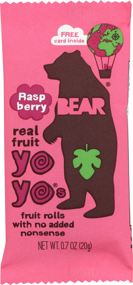 BEAR YOYO: Raspberry Fruit Rolls Single 0.7 Oz - Vending Business Solutions