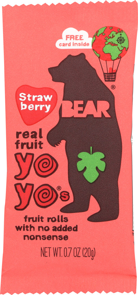 BEAR YOYO: Strawberry Fruit Rolls Single 0.7 Oz - Vending Business Solutions
